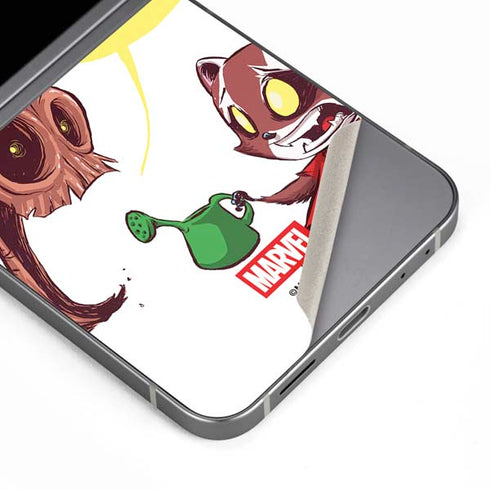 Marvel Rocket Raccoon and Groot Tall Tails Galaxy Z Flip6 Skin